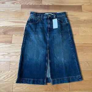 Brand New Mango High Waisted Midi Skirt